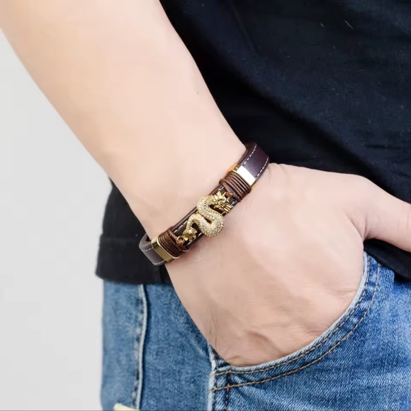 Gold and Multicolor Dragon Bracelets - Picture 4 of 4